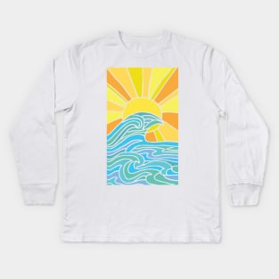 The Ocean is Calling Kids Long Sleeve T-Shirt